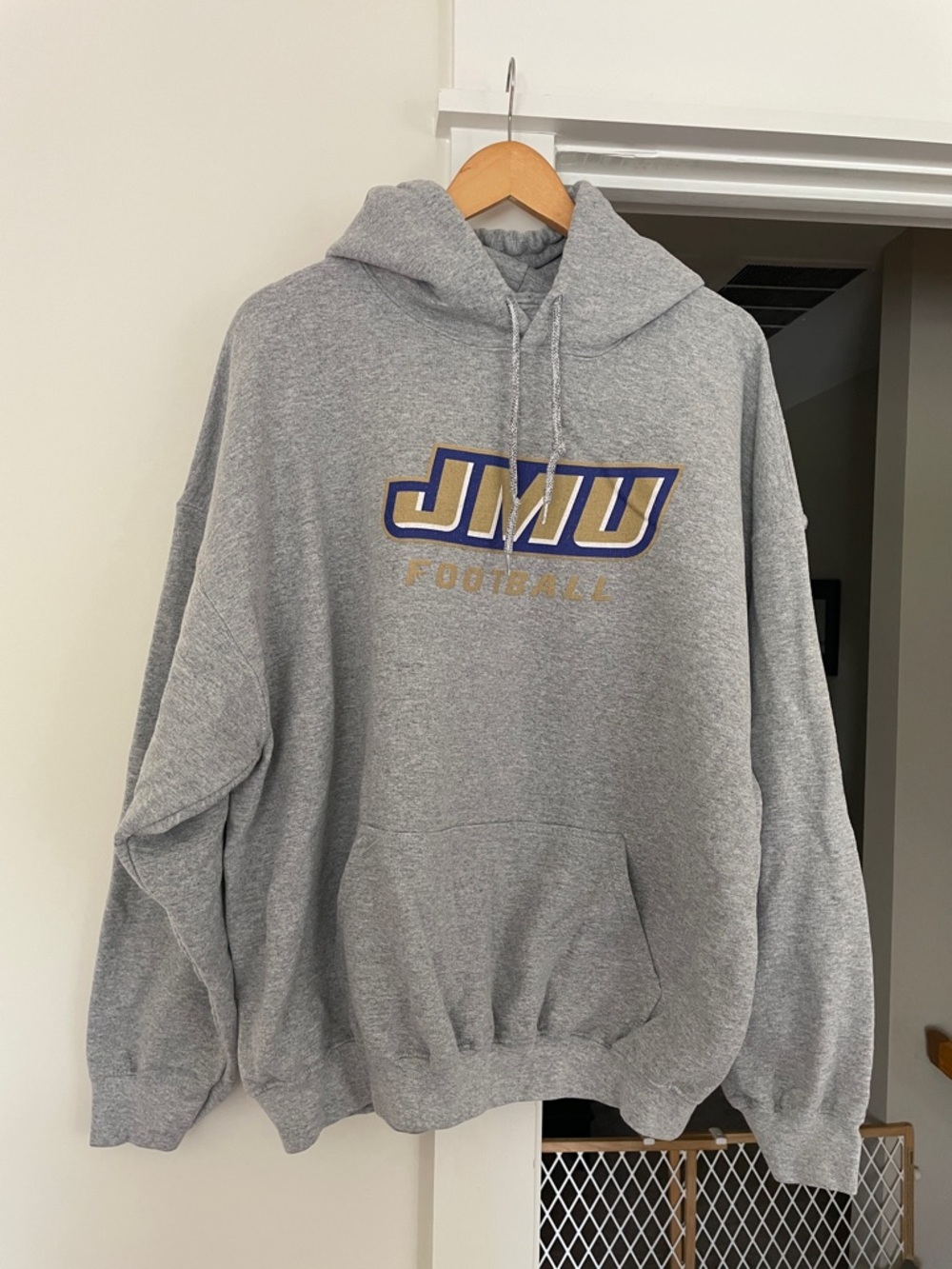 Gildan Gray JMU Football Hoodie